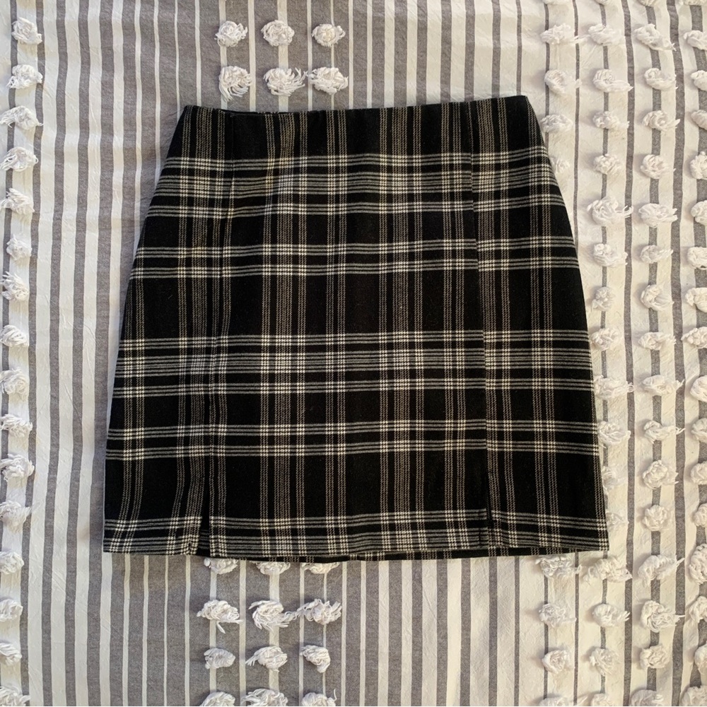 plaid mini skirt